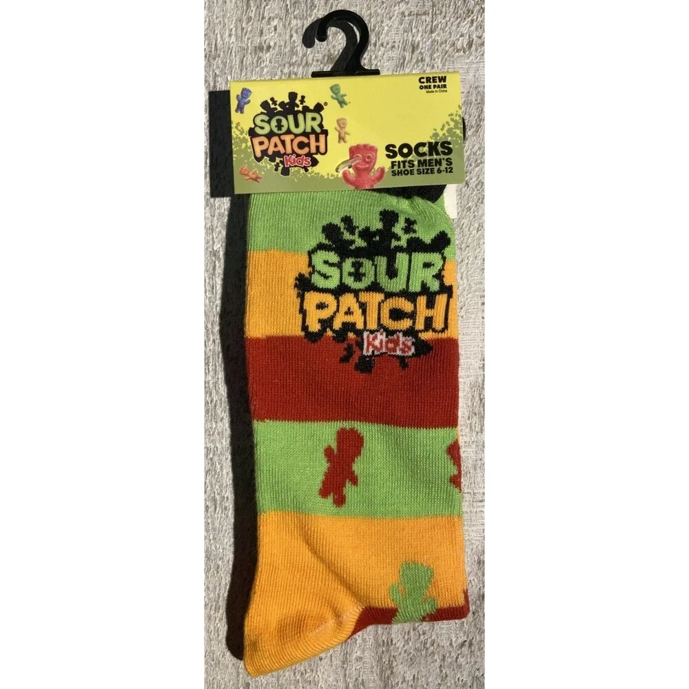 Sour Patch Kids Print Novelty Crew Socks - Men’s Size 6-12 - D027